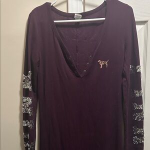 Victoria's Secret Purple Long Sleeve Jumpsuit